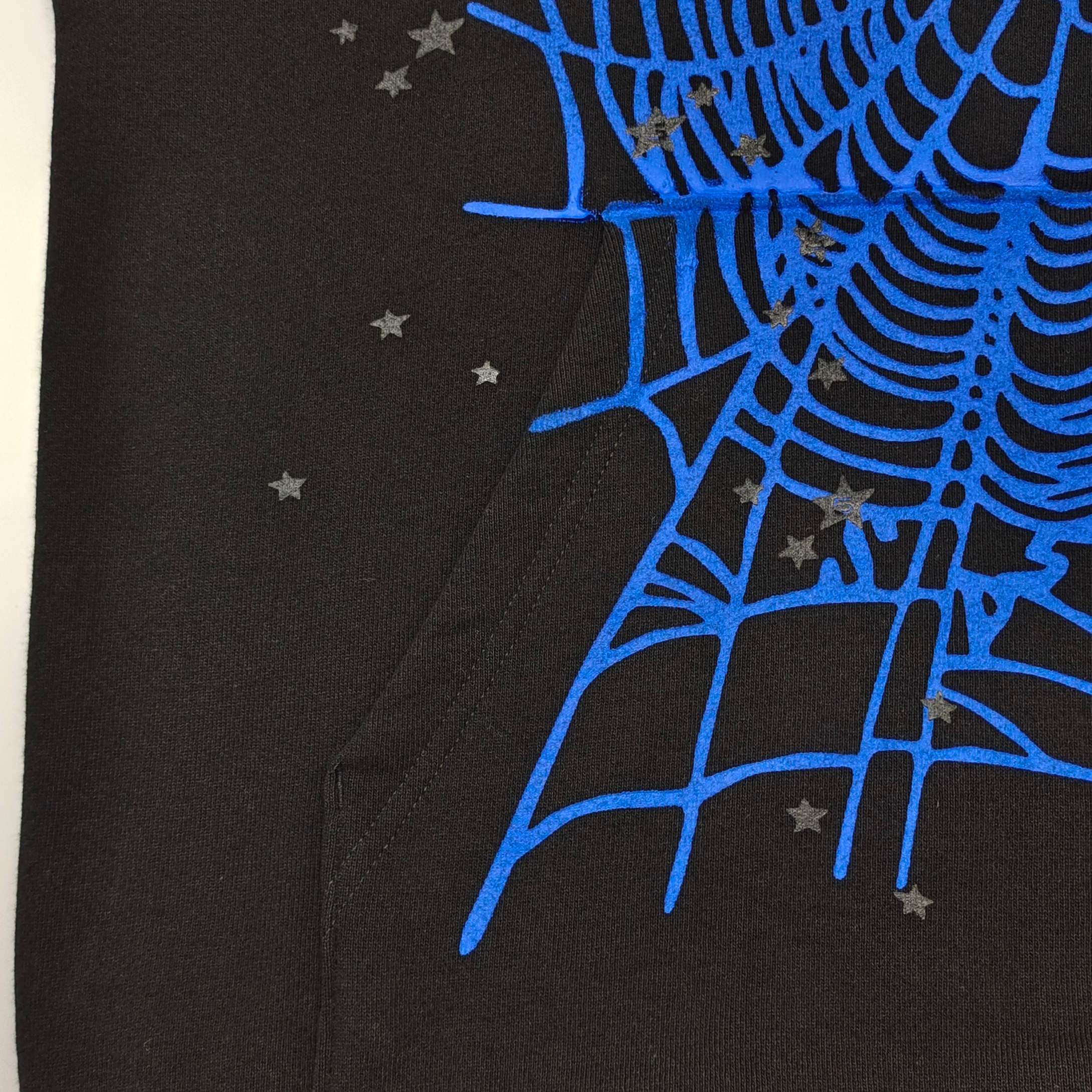 Sp5der OG Web V2 Alternate Hoodie Black / Orange-Blue #B4585