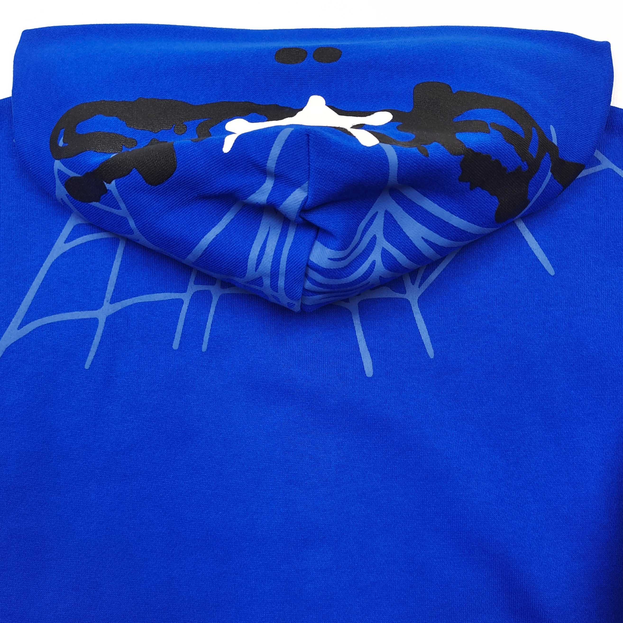 Sp5der Heavy Web Full Zip Hoodie Tory Blue #B4548-SP