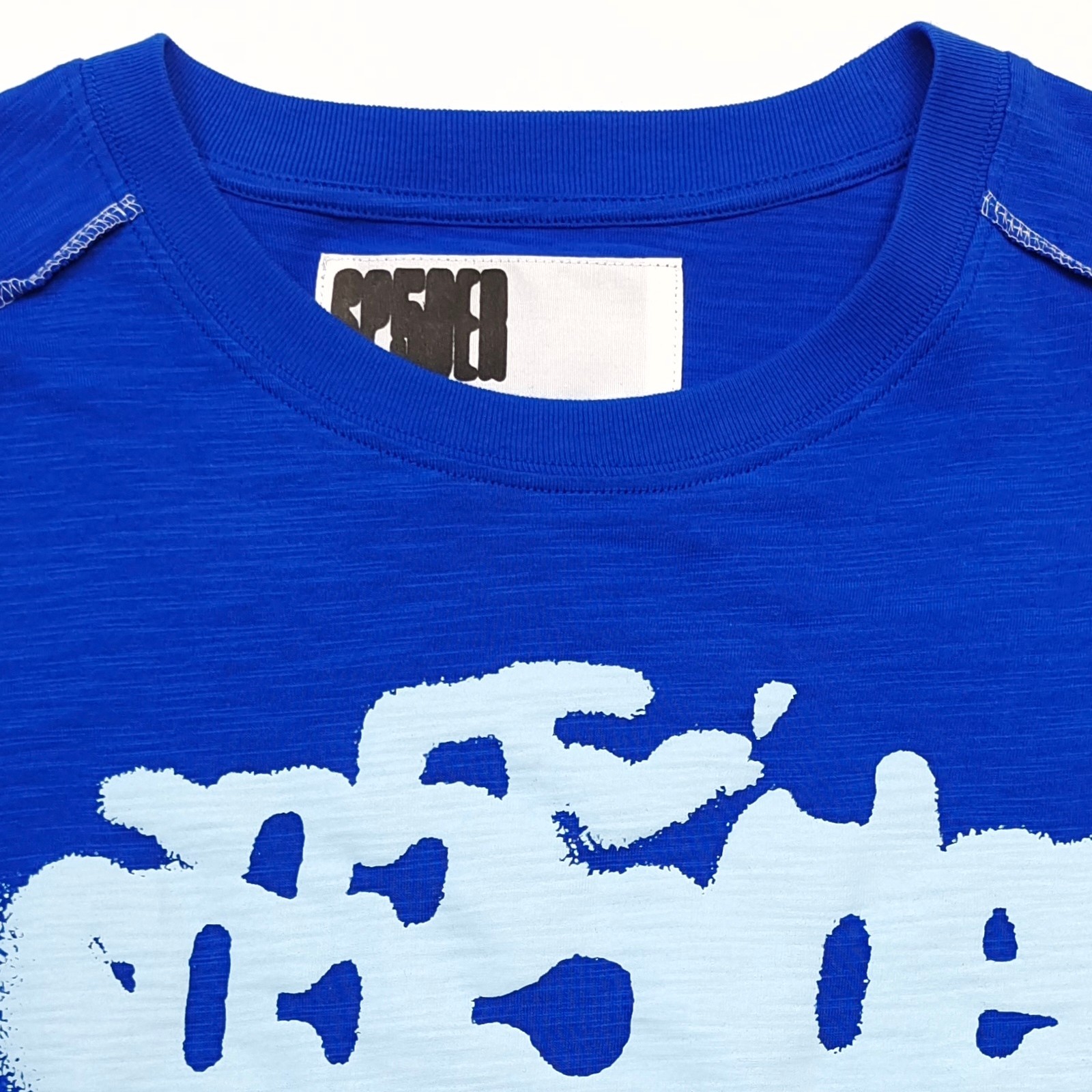 Sp5der Web Graphic Contrast Stitch Tee Royal Blue / White #B4578-SP