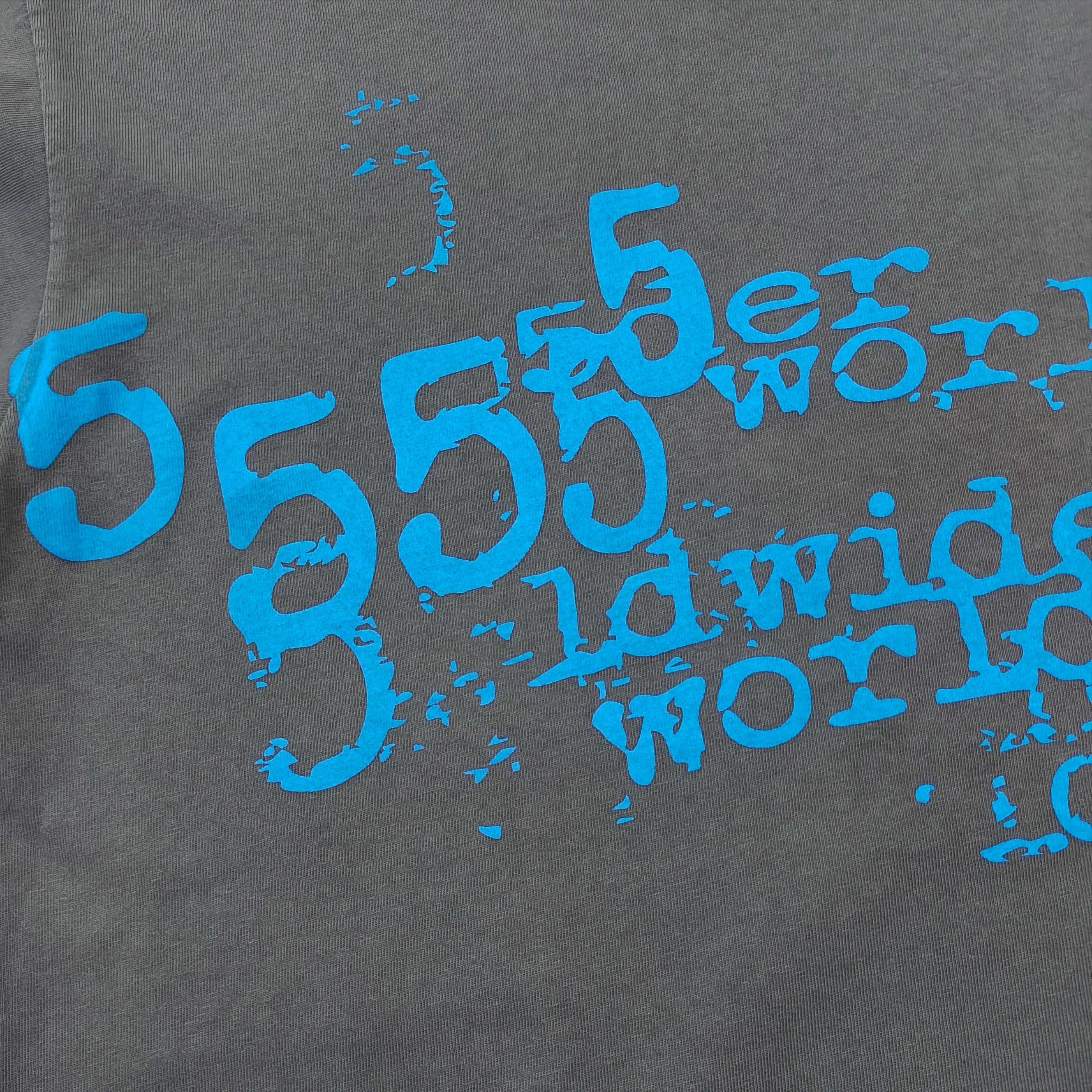 Sp5der Worldwide Stutter Tee Slate Grey / Blue #B4538-SP