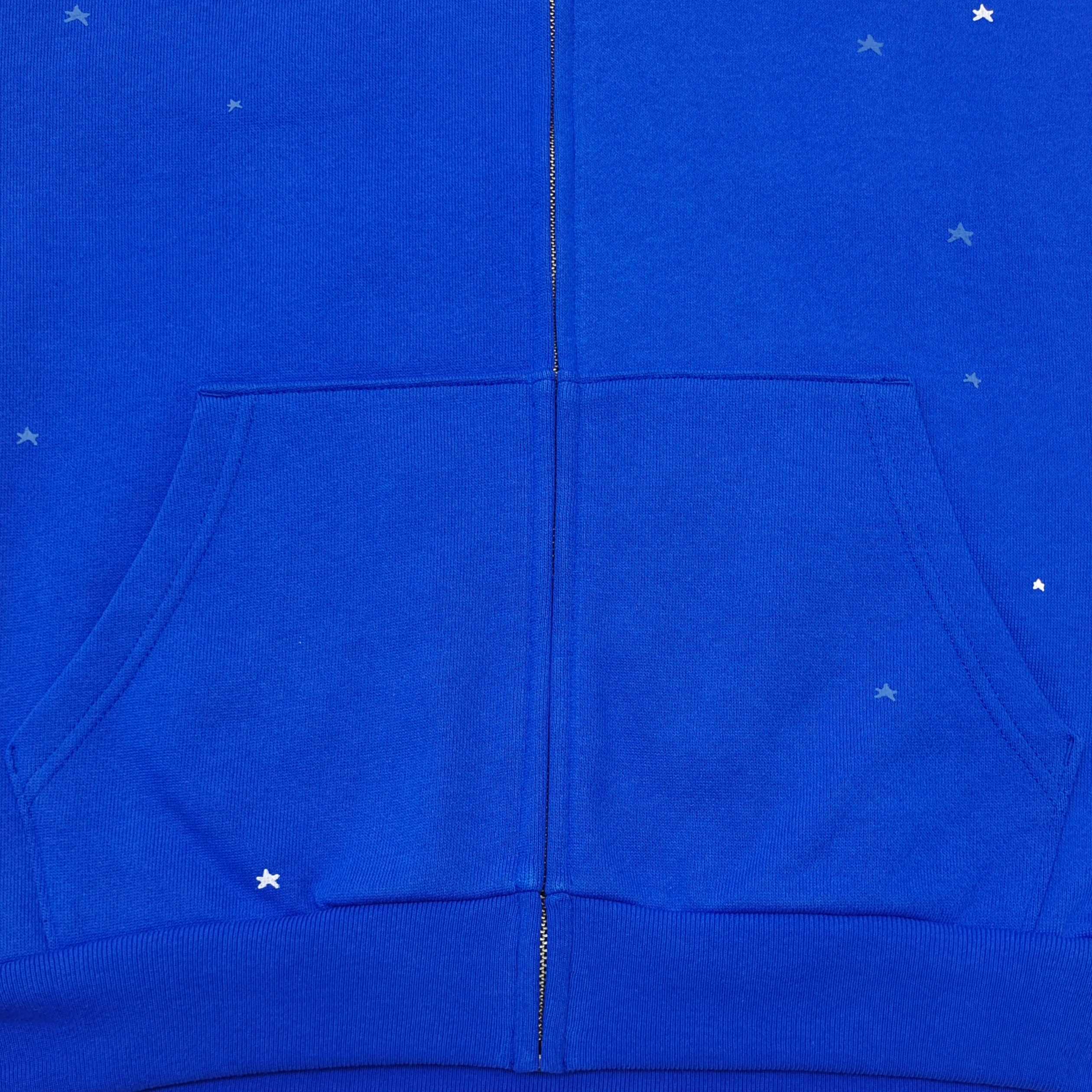 Sp5der Heavy Web Full Zip Hoodie Tory Blue #B4548-SP