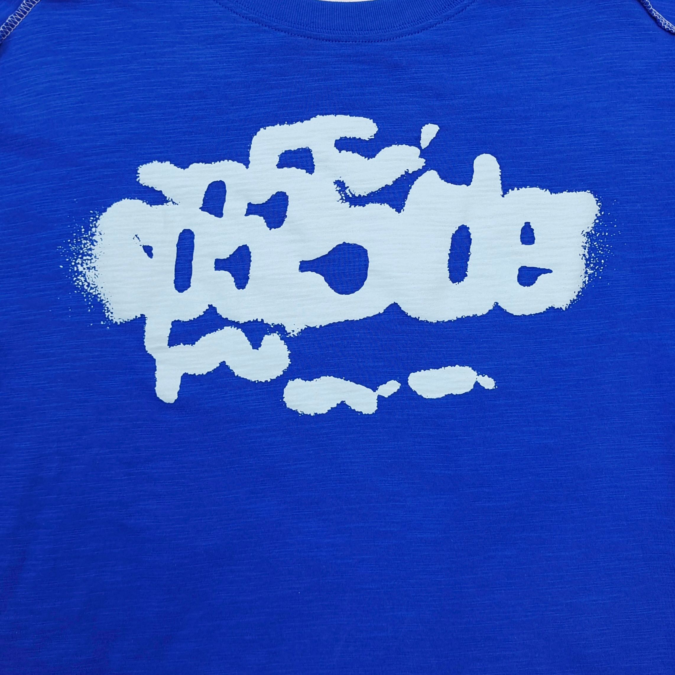 Sp5der Web Graphic Contrast Stitch Tee Royal Blue / White #B4578-SP