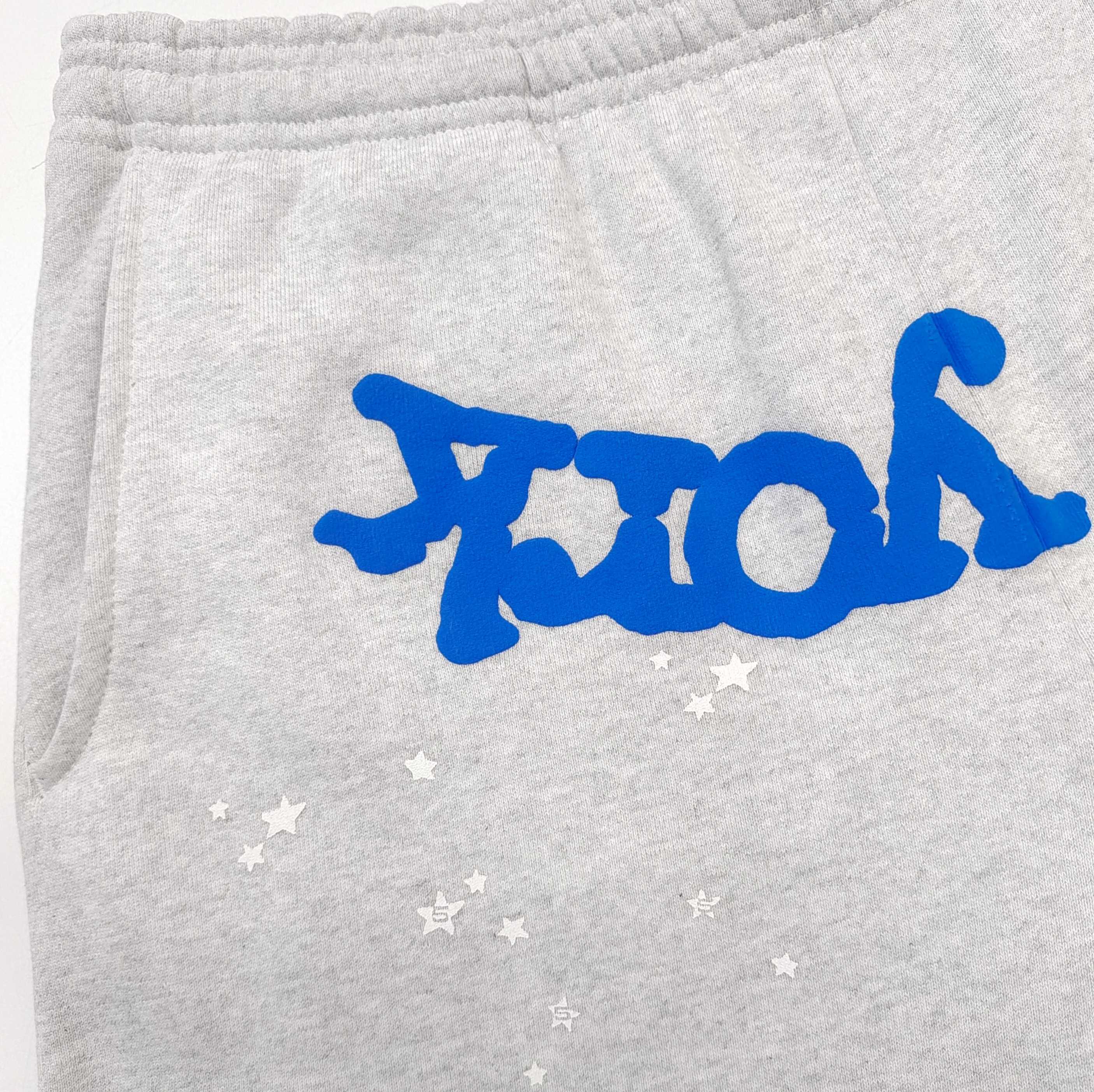 Sp5der OG Web V2 Home Sweatpant Heather Grey / Blue #B4590