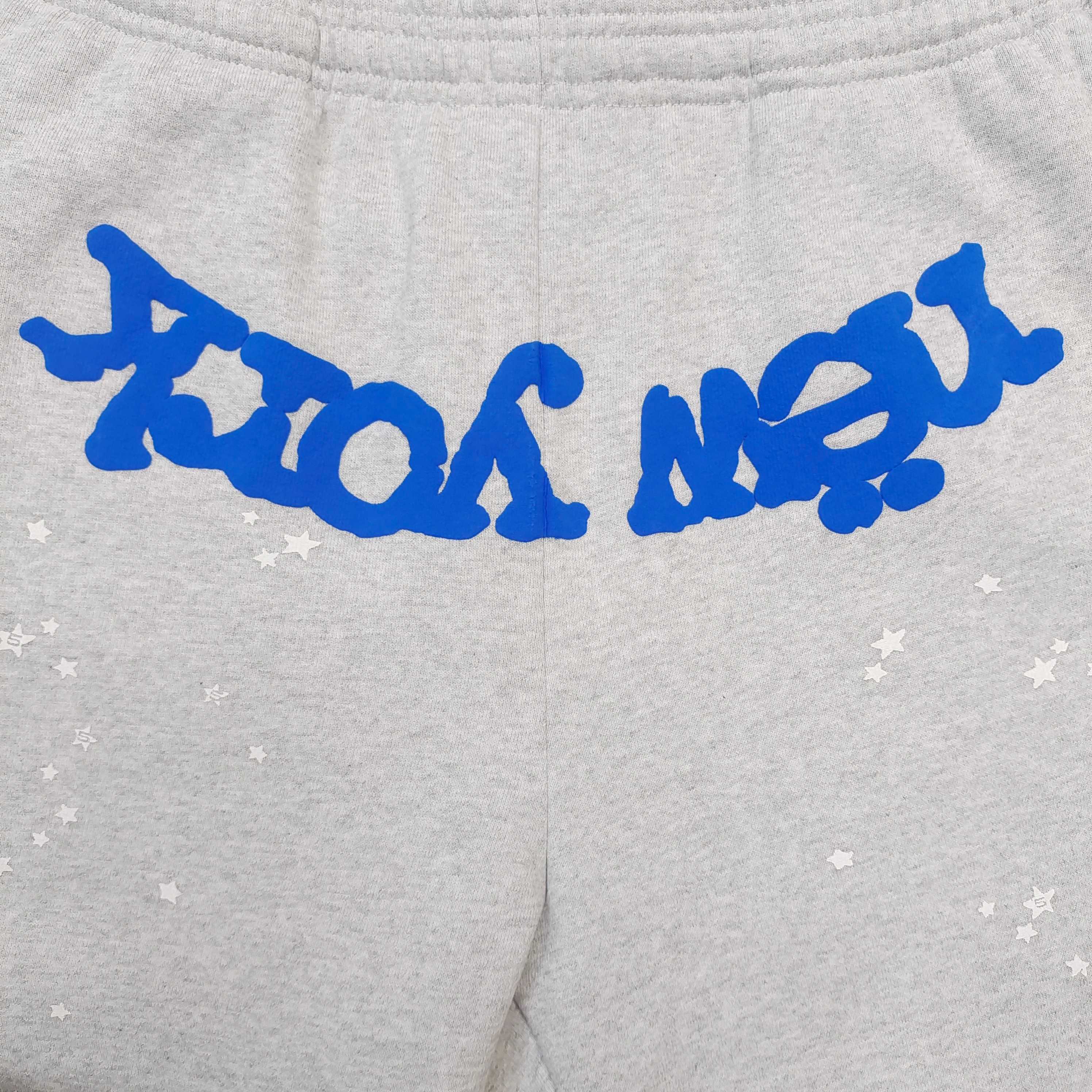 Sp5der OG Web V2 Home Sweatpant Heather Grey / Blue #B4590