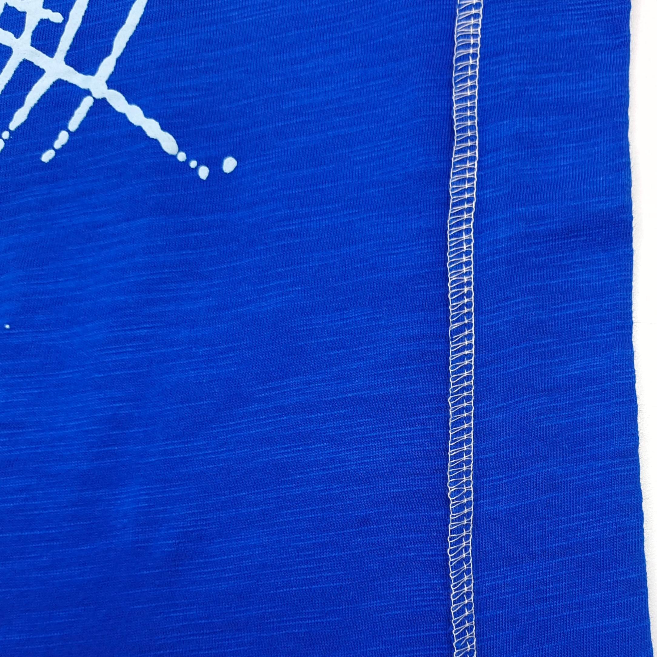 Sp5der Web Graphic Contrast Stitch Tee Royal Blue / White #B4578-SP