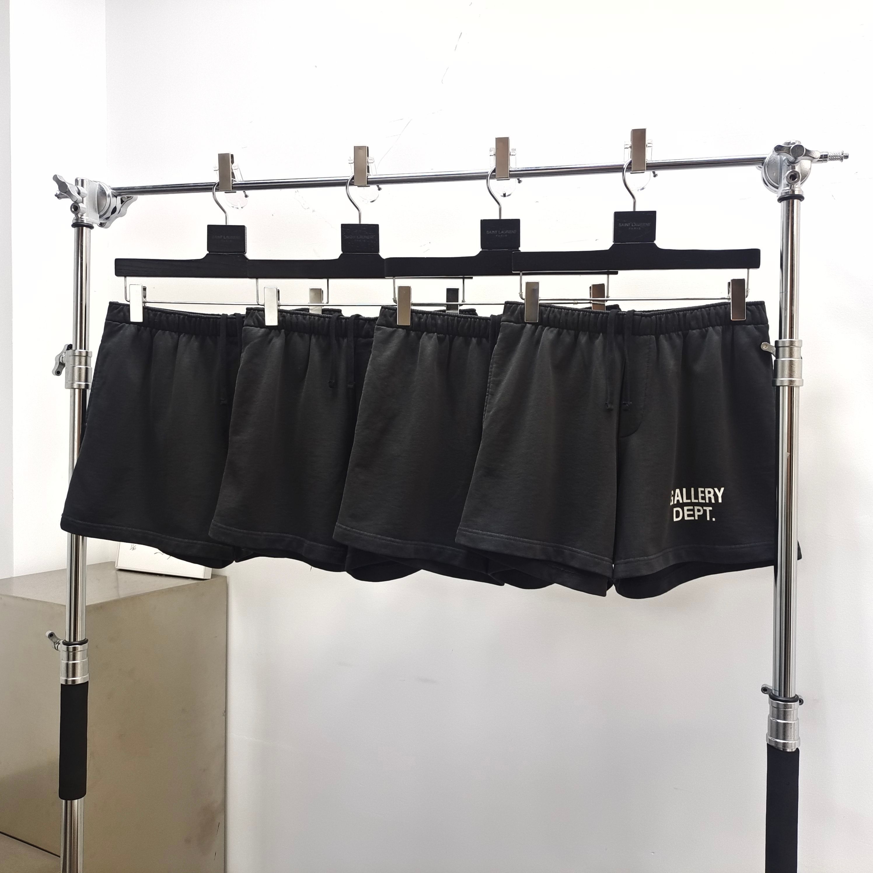 Gallery Dept. Logo French Terry Shorts Black 480gsm #B4459-GD-480