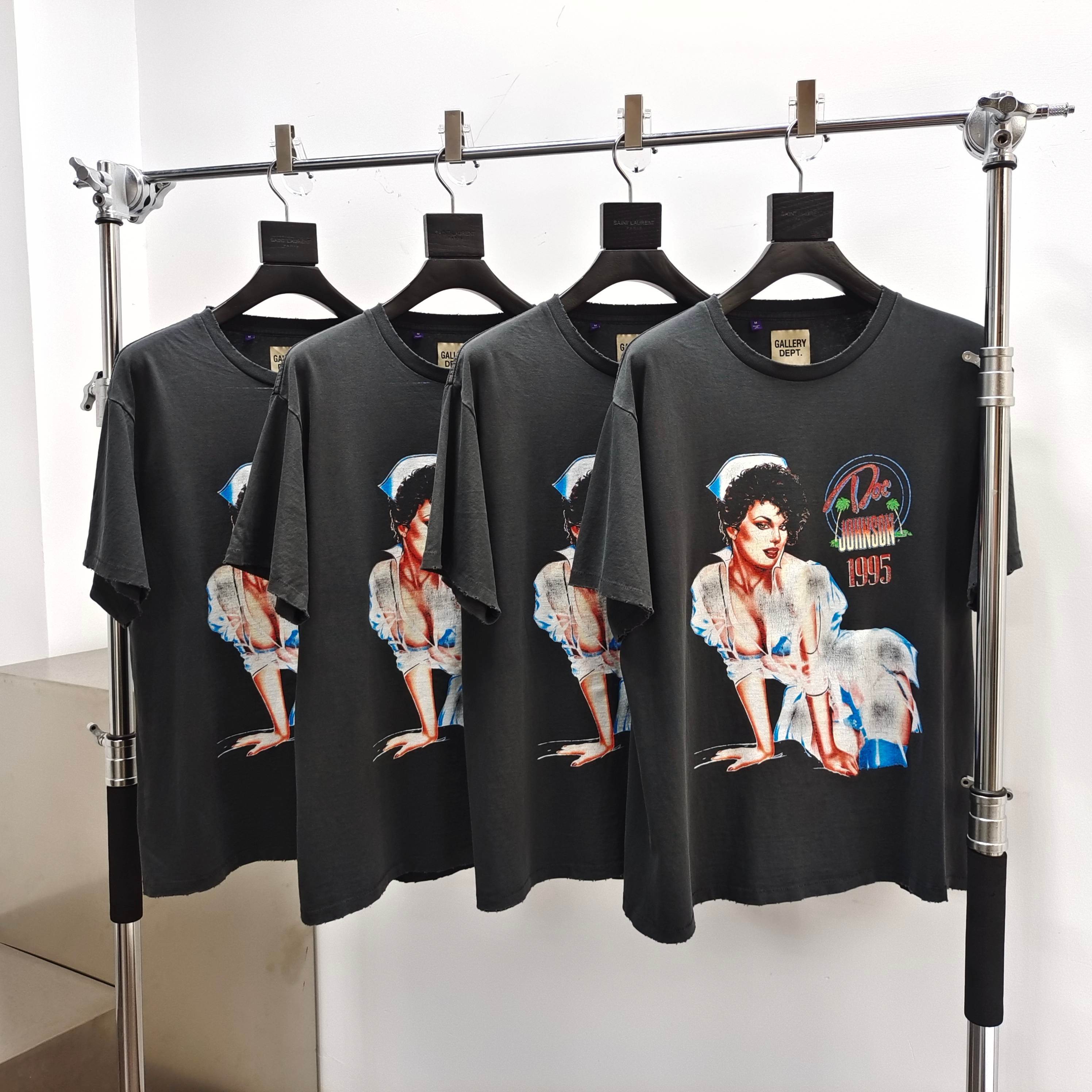 Gallery Dept. Nurse Graphic Tee Washed Black #B4522-GD