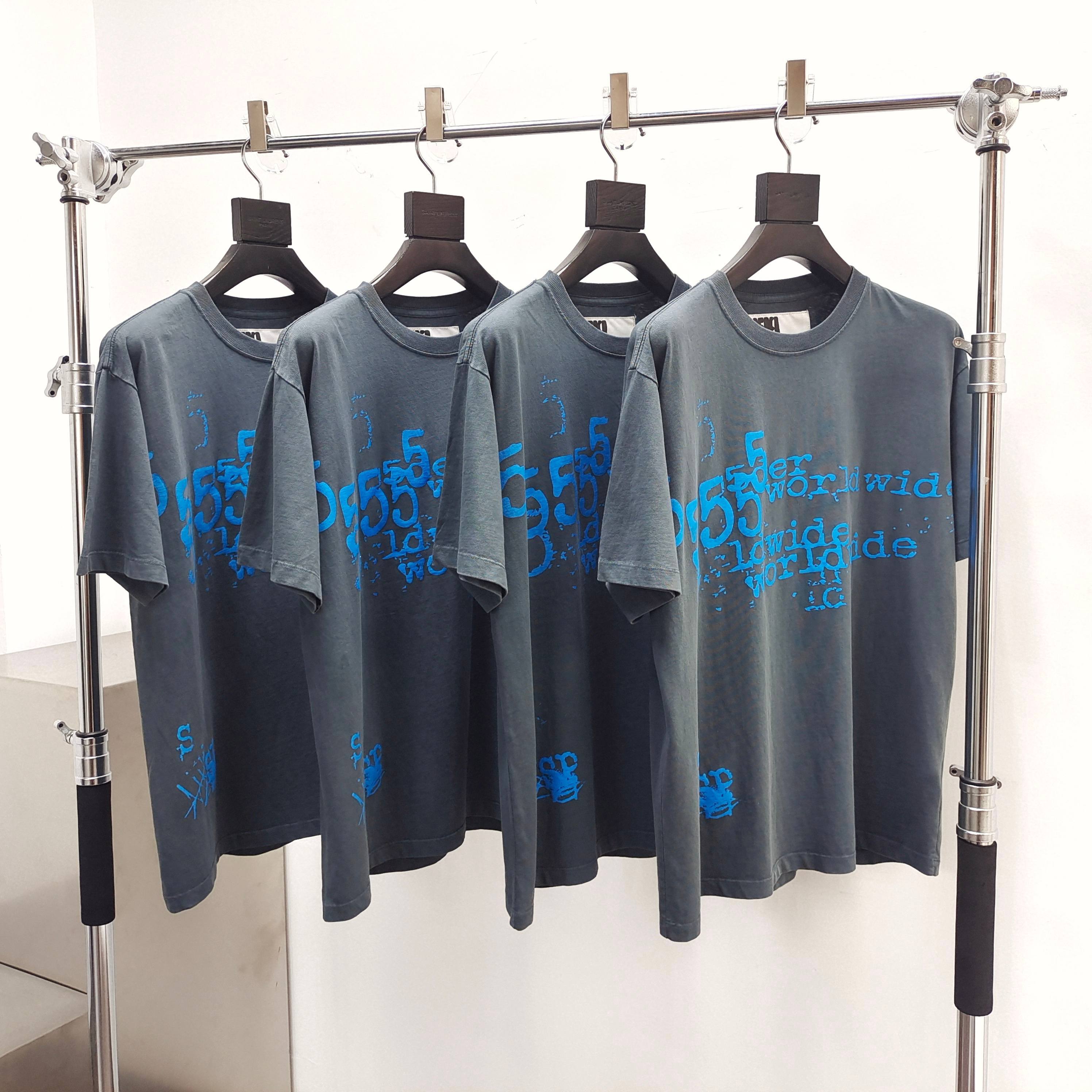 Sp5der Worldwide Stutter Tee Slate Grey / Blue #B4538-SP