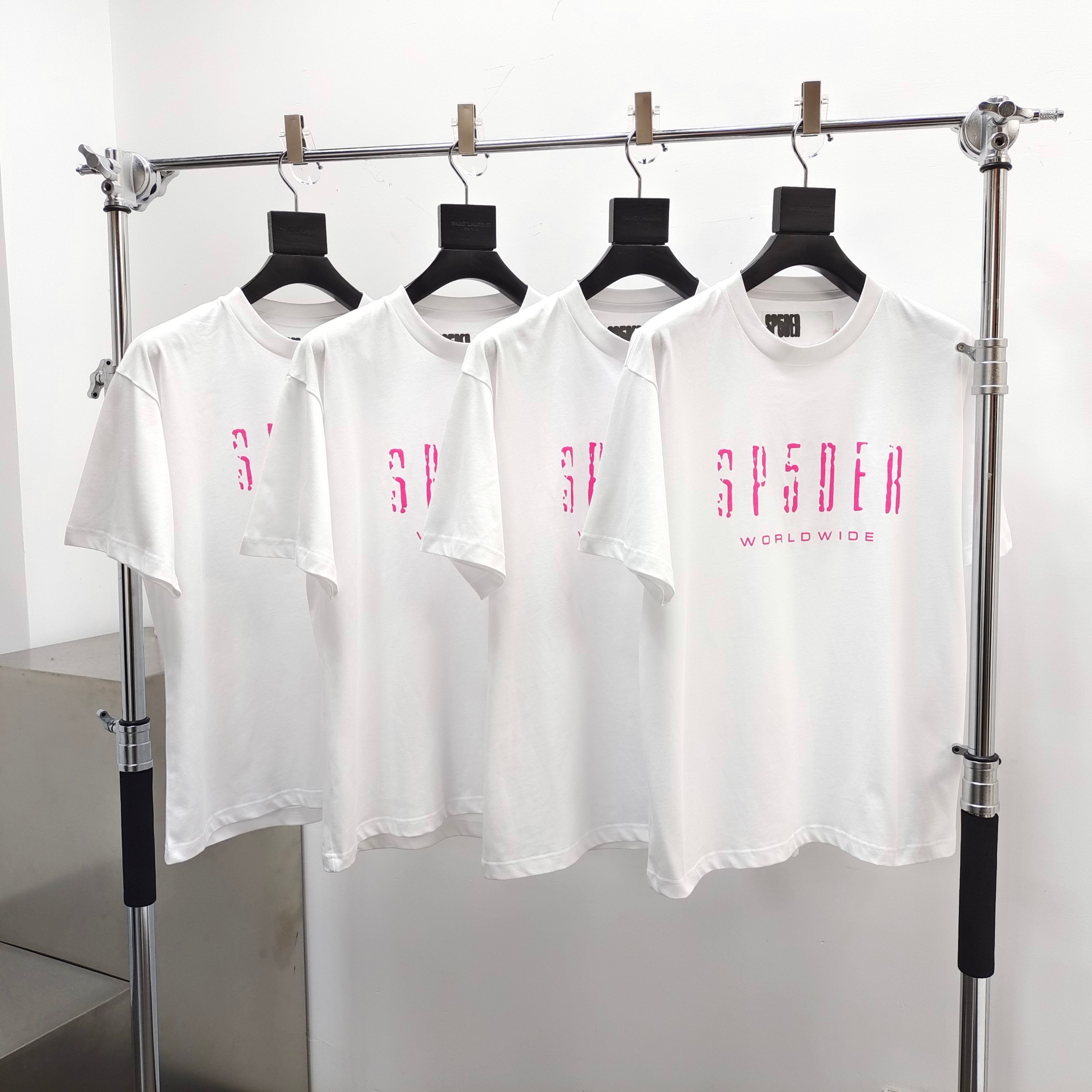 Sp5der Worldwide Web Graphic Tee White / Pink #B4582-SP
