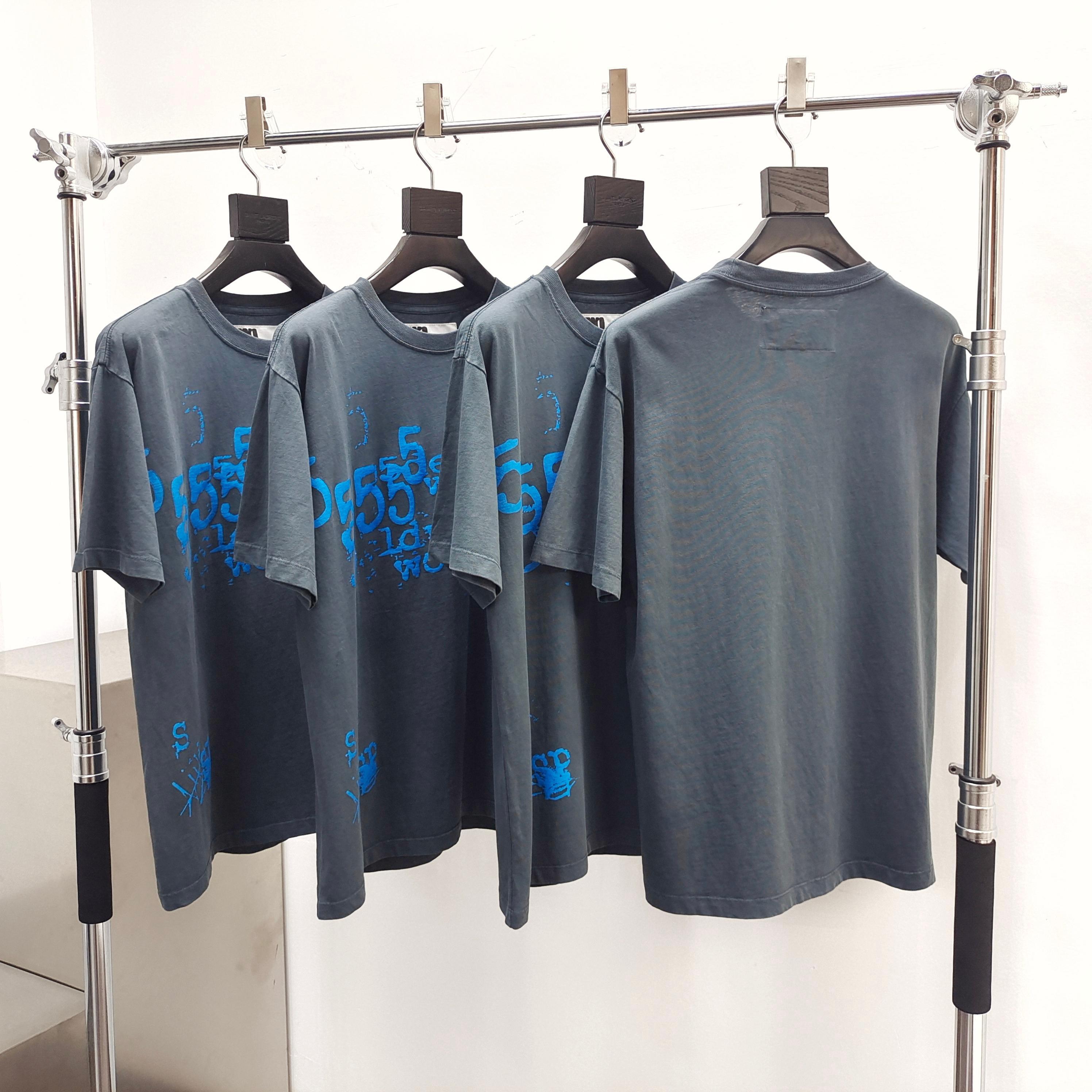 Sp5der Worldwide Stutter Tee Slate Grey / Blue #B4538-SP