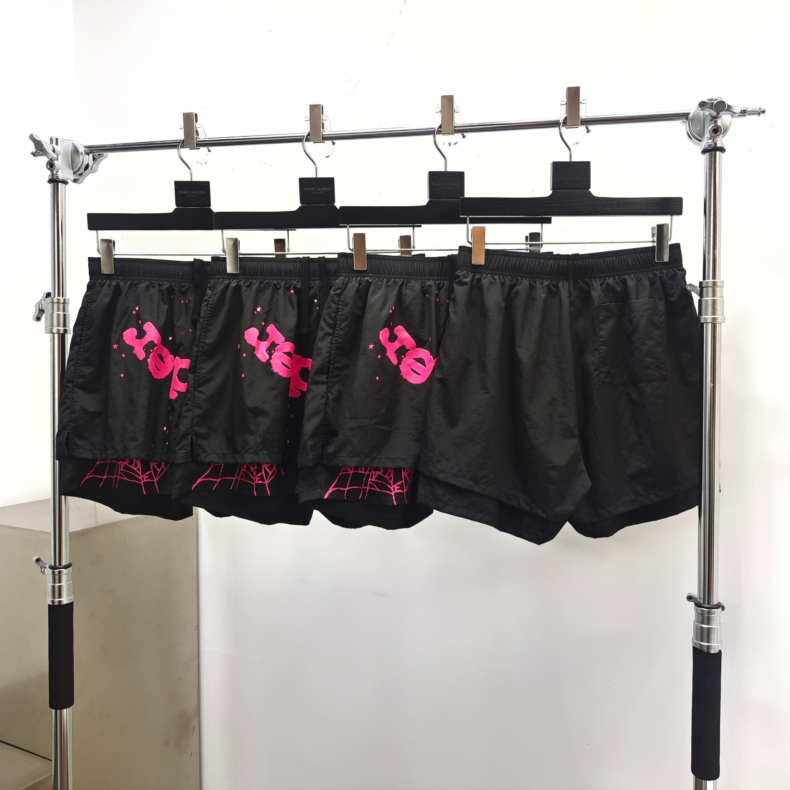 Sp5der OG Web Double Layer Short Black / Pink #B4543-SP