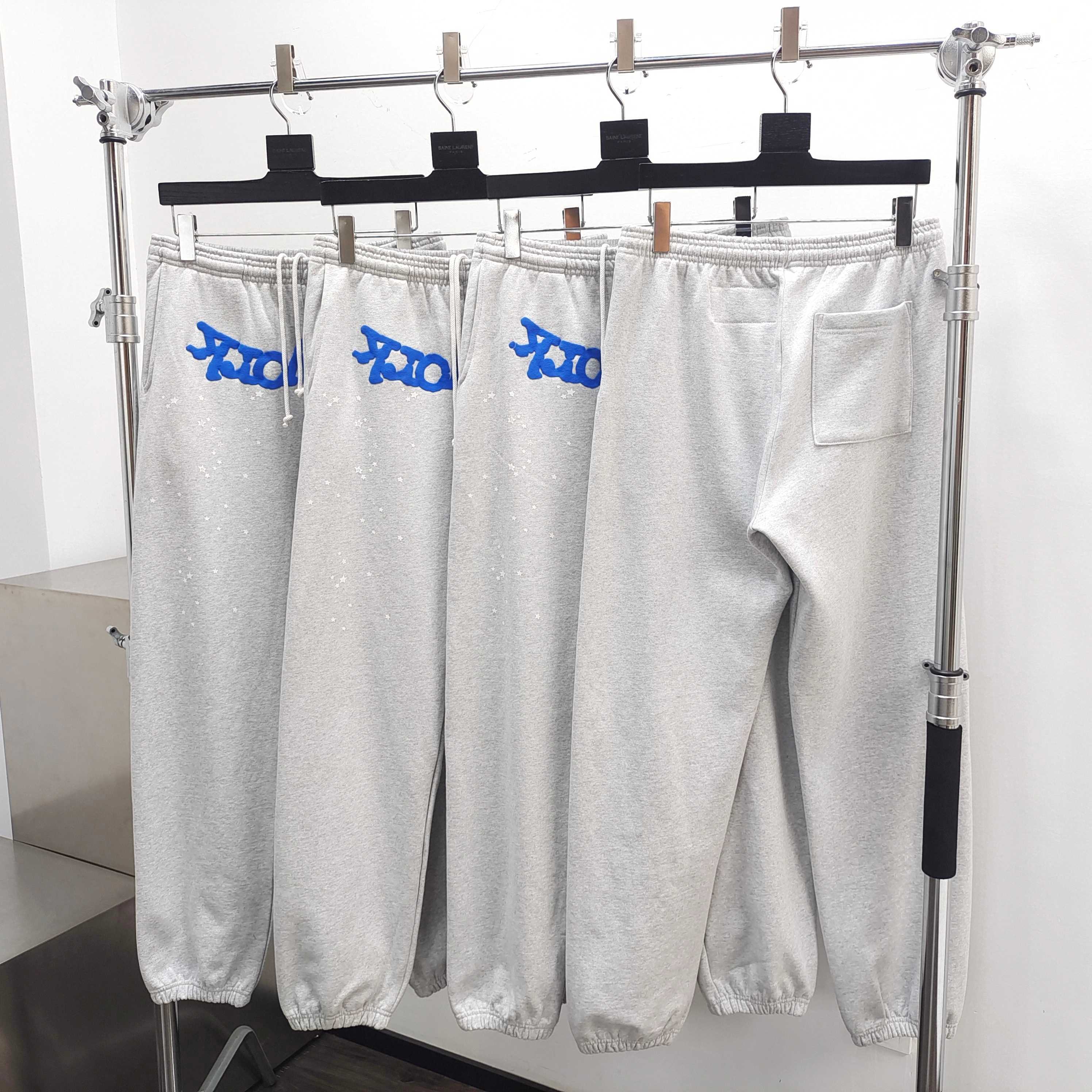 Sp5der OG Web V2 Home Sweatpant Heather Grey / Blue #B4590