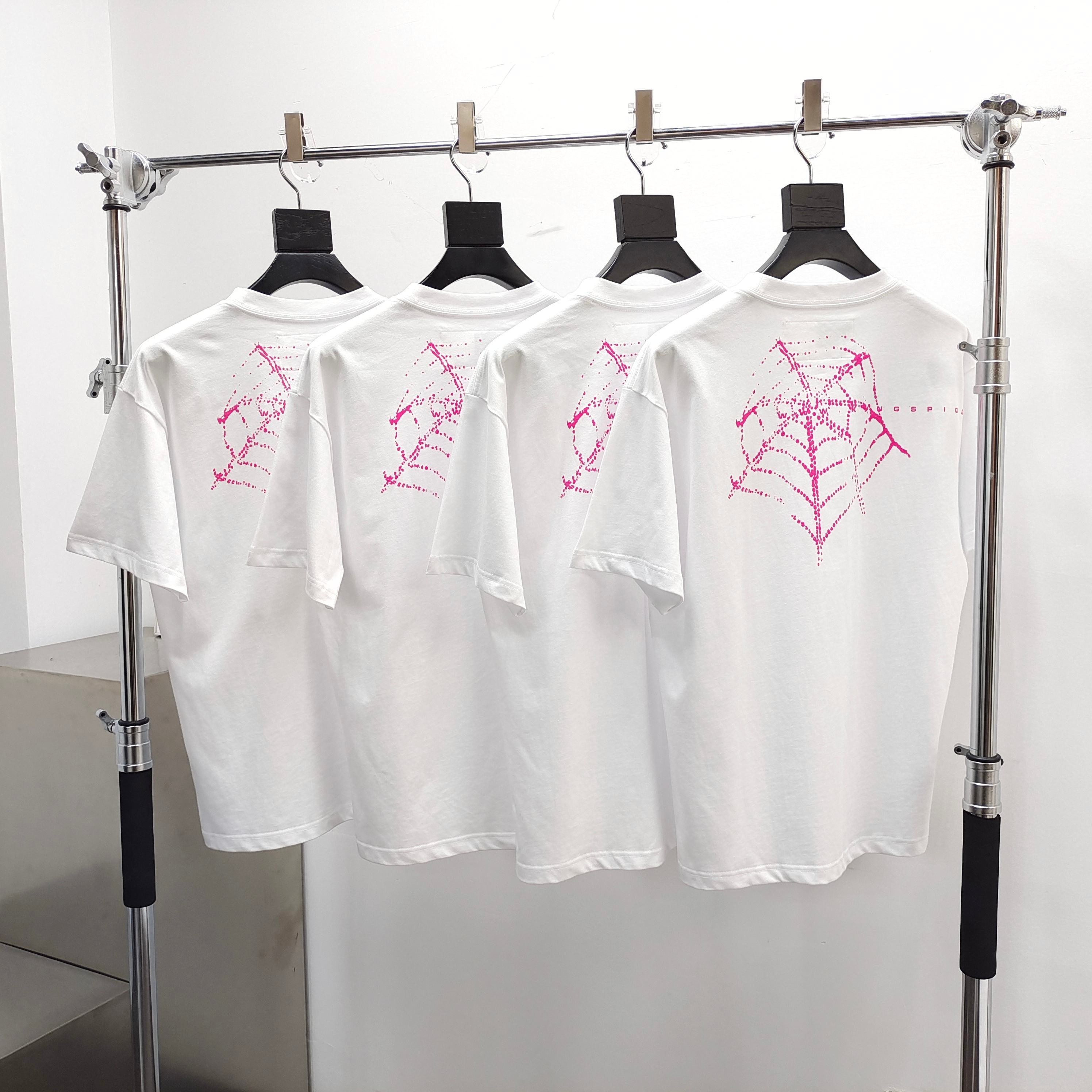 Sp5der Worldwide Web Graphic Tee White / Pink #B4582-SP