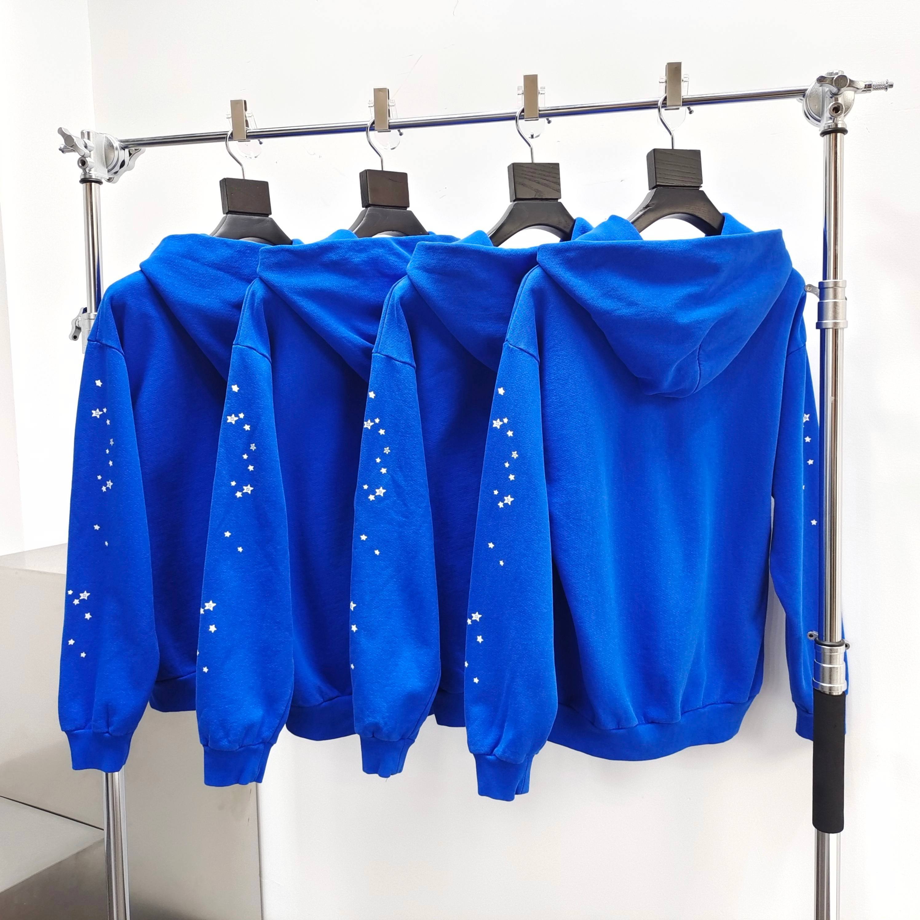 Sp5der OG Web V2 Away Hoodie Blue / White-Orange #B4587-SP