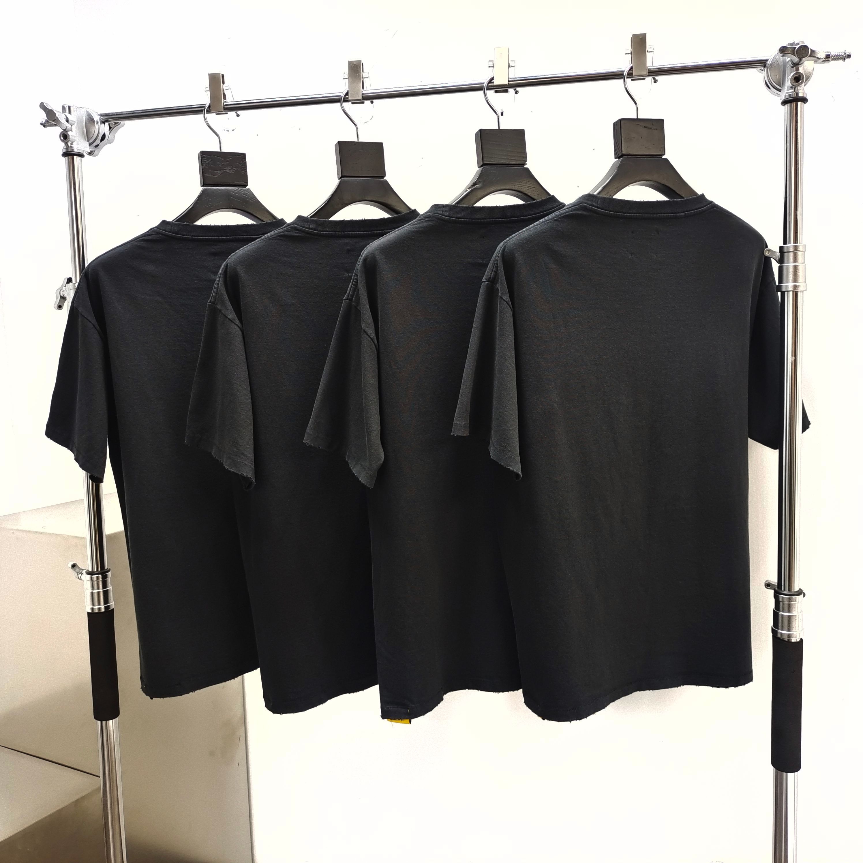 Gallery Dept. Large D Logo Tee Washed Black / Yellow #B4592-GD