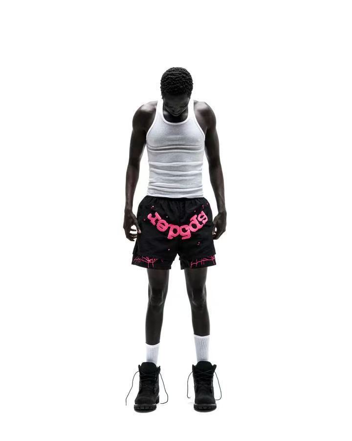 Sp5der OG Web Double Layer Short Black / Pink #B4543-SP