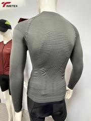 Mens Base Layer Seamless Outdoor Marathon Cycling Climbing Ski Sports Fitness Function Compression Long Sleeve and Leggings Sets