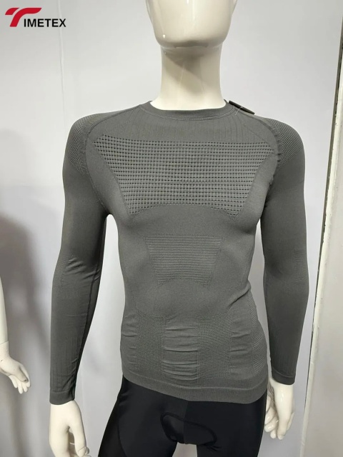 Mens Base Layer Seamless Outdoor Marathon Cycling Climbing Ski Sports Fitness Function Compression Long Sleeve and Leggings Sets