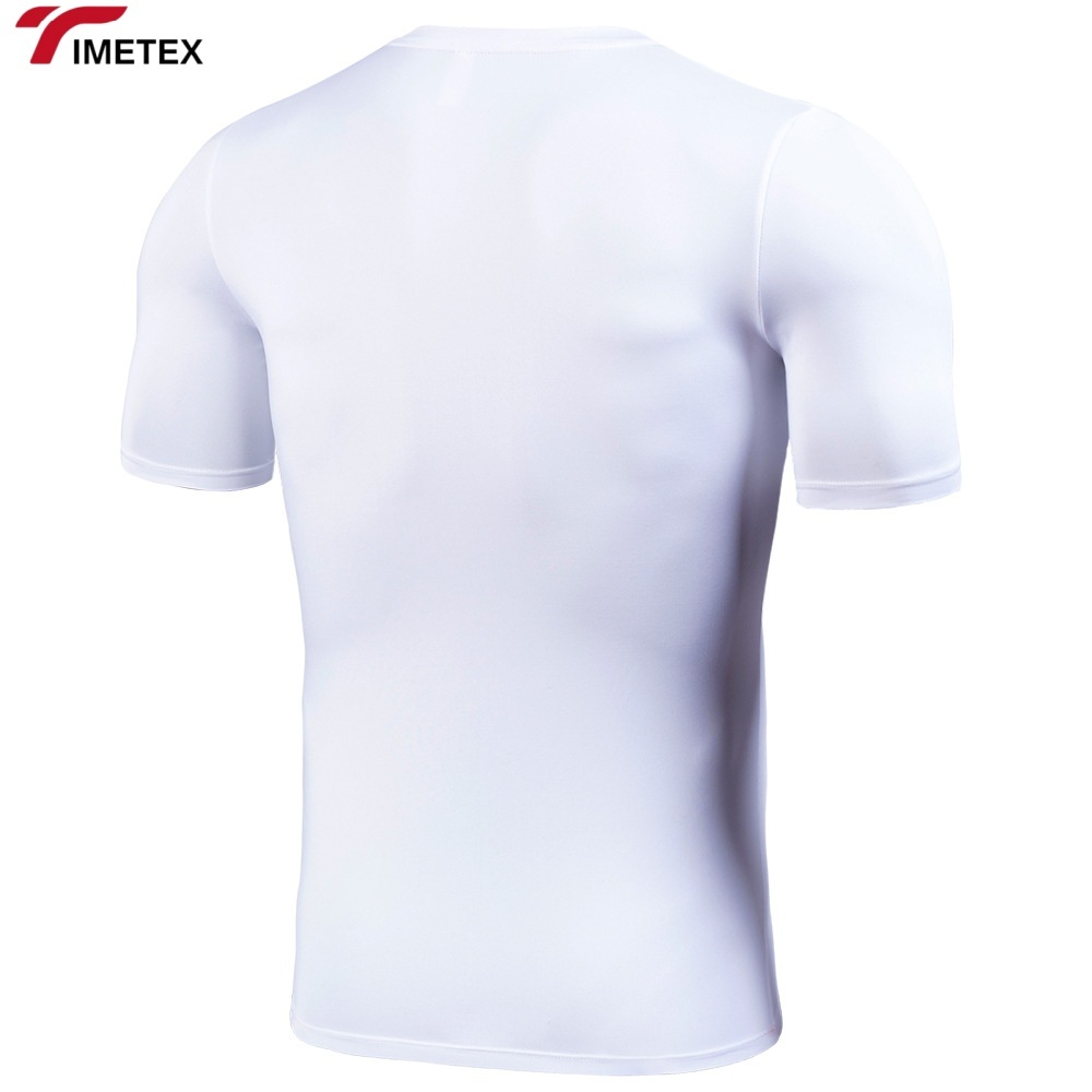 Fitness Suit Men's Summer Elastic Quick Drying Tight Fitting Clothing Training V-Neck Casual Sportswear Short Sleeved T-Shirt