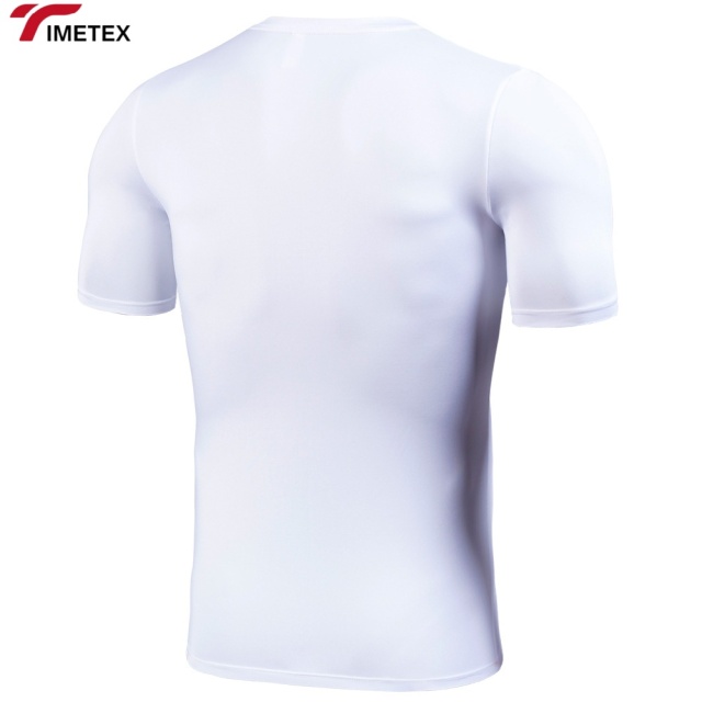 Fitness Suit Men's Summer Elastic Quick Drying Tight Fitting Clothing Training V-Neck Casual Sportswear Short Sleeved T-Shirt