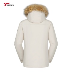 TIMETEX Canada Style Men's Jacket Thick Winter Coat Waterproof Windproof Zipper Closure Breathable Solid for Outdoor Activities