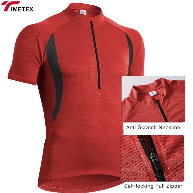 TIMETEX Professional Cycling Jersey Custom Logo UV Protected Quick Dry Soft Breathable Knitted Silk Screen Printing Solid