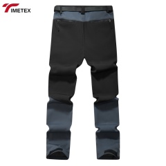 TIMETEX Unisex Plus Size Winter Loose Print Woven Softshell Stretch Polyester Trousers Warm Hiking Breathability Zipper Fly