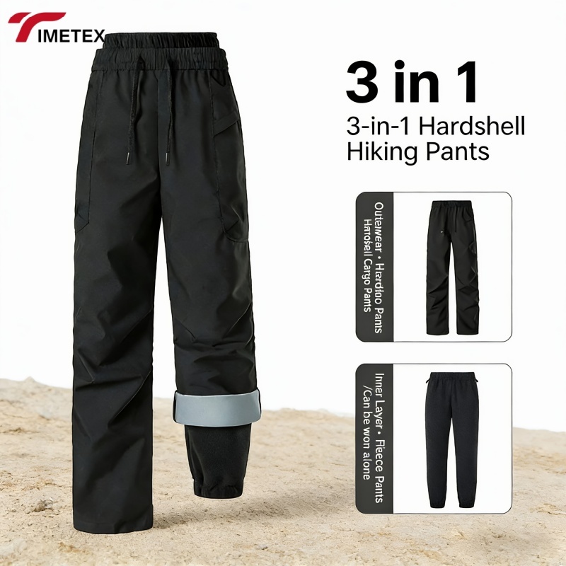 TIMETEX Custom Polyester Waterproof Warm Fleece Casual Heavyweight Two-piece Set Men's Women's  Pants Loose-Fitting Baggy Snow