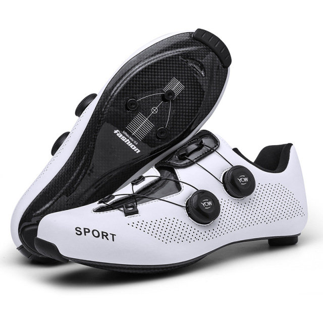 Men and Women's New Carbon Fiber Road Lock Shoes Hard Soled Outdoor Bicycle Cycling Footwear