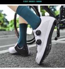 Men and Women's New Carbon Fiber Road Lock Shoes Hard Soled Outdoor Bicycle Cycling Footwear
