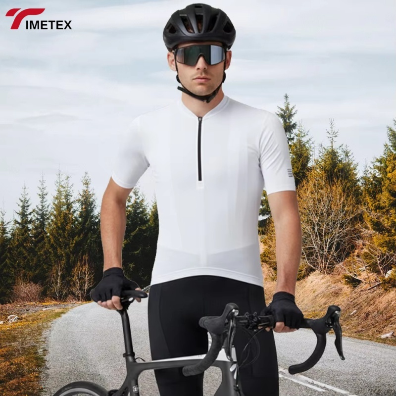TIMETEX Custom OEM Factory Supply Road Bike Jersey Men Cycling Wear Quick Dry Ventilated Fabric Slim Fit Full Zip