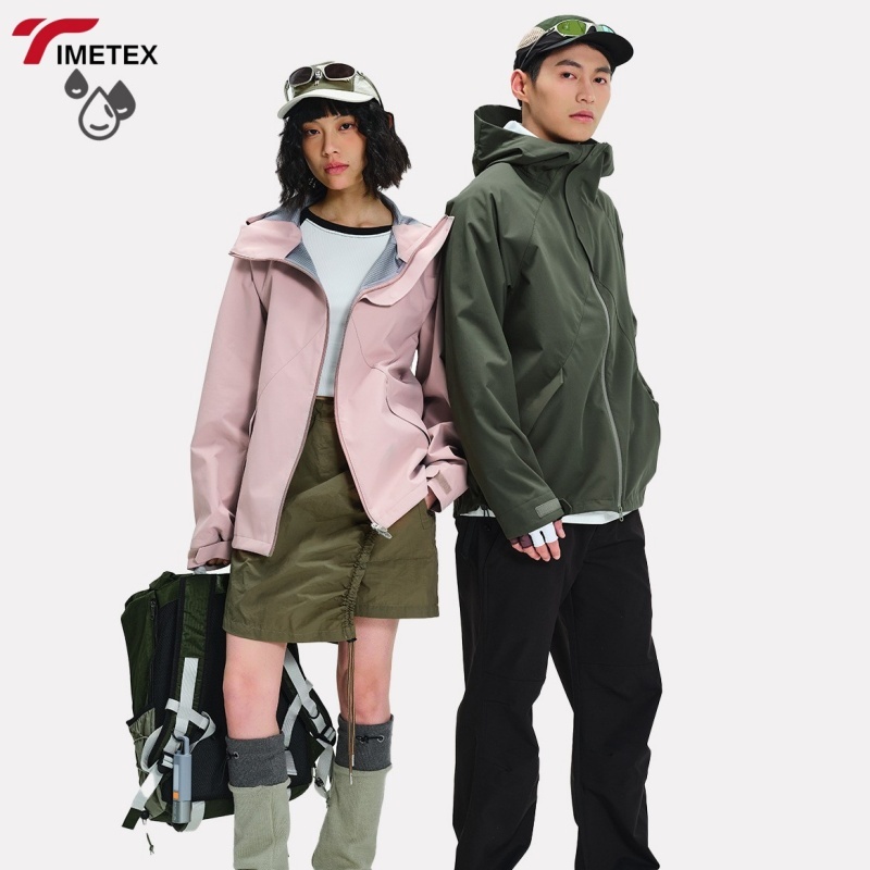 100% Poly Unisex Fashion Trekking and Hiking Waterproof Windbreaker Technical Windproof Jacket Outdoor Acrivewear Hooded Coat