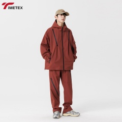 TIMETEX Unisex 100% Polyester Simple Style and Solid Color Jacket Set for Casual and Sports Wear