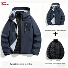 TIMETEX Winter Waterproof Hooded Sports Jacket Windproof Outdoor Casual Coat Basketball Running Tracksuit Custom Logo