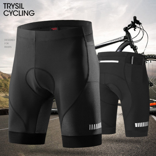 Customizable Professional Mens Gel Padded Cycling Shorts With Pockets Breathable Sublimation Cycling Shorts