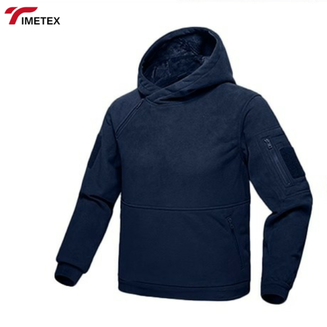 Wholesale Men's Tactical Sporty Jacket Hooded Plush Polar Faux Fur Inside 100% Polyester Solid Pattern Size XL Winter Season