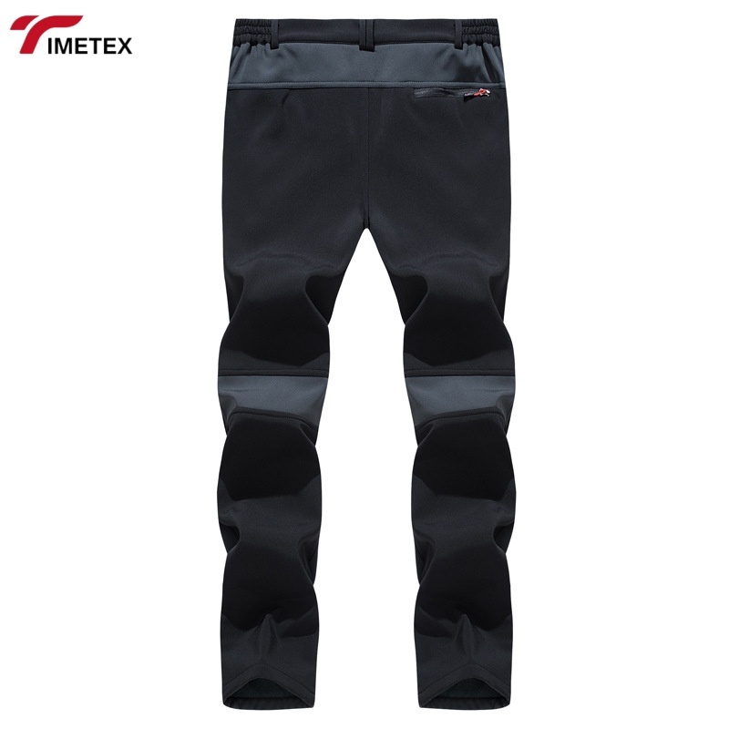 Unisex Softshell Stretch Polyester Hiking Pants Winter Warm Trekking Breathability Zipper Fly Mid Waist Loose Fit Printed