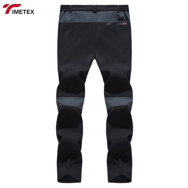 Unisex Softshell Stretch Polyester Hiking Pants Winter Warm Trekking Breathability Zipper Fly Mid Waist Loose Fit Printed