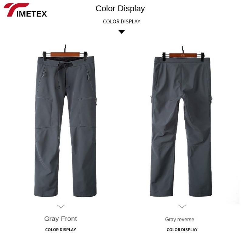 TIMETEX Winter Outdoor Assault Pants Waterproof and Windproof Soft Shell with Rubberized Pile Breathable Casual Style for Hiking