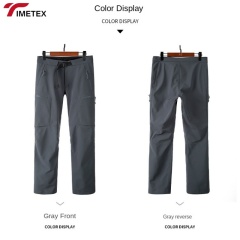 TIMETEX Winter Outdoor Assault Pants Waterproof and Windproof Soft Shell with Rubberized Pile Breathable Casual Style for Hiking