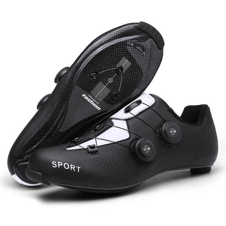 Men and Women's New Carbon Fiber Road Lock Shoes Hard Soled Outdoor Bicycle Cycling Footwear