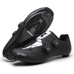 Men and Women's New Carbon Fiber Road Lock Shoes Hard Soled Outdoor Bicycle Cycling Footwear