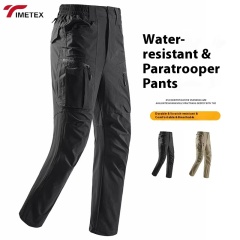 TIMETEX Winter Men's Sport Pants Elastic Waist Waterproof Breathable Windproof Multiple Pockets