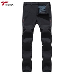 Unisex Softshell Stretch Polyester Hiking Pants Winter Warm Trekking Breathability Zipper Fly Mid Waist Loose Fit Printed