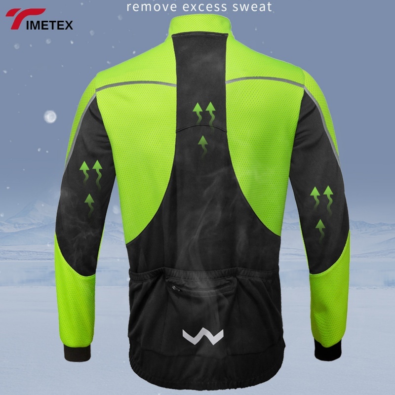 TIMETEX Custom Logo Softshell Thermal Reflective Waterproof Winter Cycling Jacket for Men Bicycle  Biding Jackets Bike Jacket