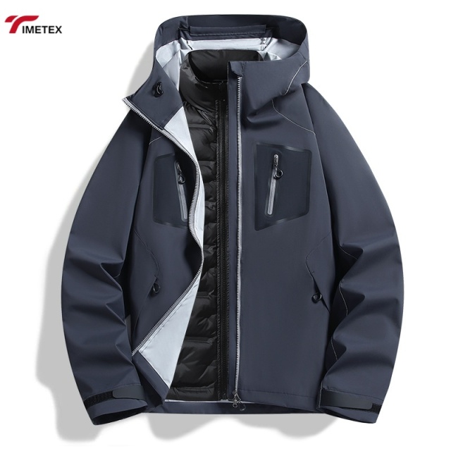 TIMETEX Winter Waterproof Hooded Sports Jacket Windproof Outdoor Casual Coat Basketball Running Tracksuit Custom Logo