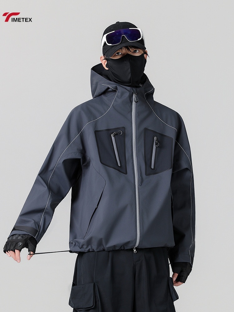 TIMETEX Autumn Waterproof Sports Jacket Hooded Windproof Casual Outdoor Coat Running Tracksuit Outwear Custom Logo
