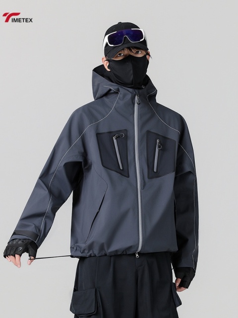 TIMETEX Autumn Waterproof Sports Jacket Hooded Windproof Casual Outdoor Coat Running Tracksuit Outwear Custom Logo