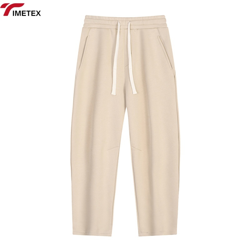 Pure Cotton Winter and Autumn Work Pants Solid Color High-waisted Pocket Straight-leg Pants Wide-leg Loose-fitting Sports Pants