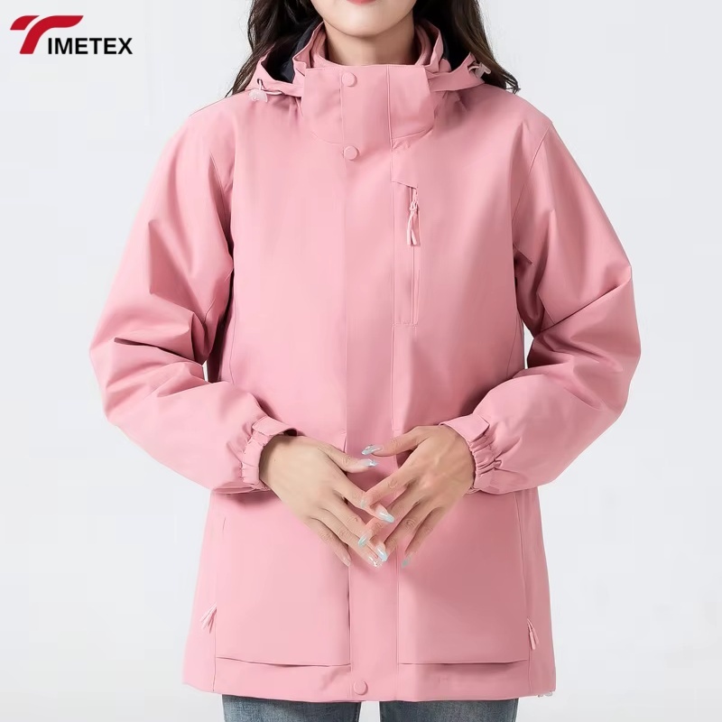 TIMETEX Hree-in-One Hooded Windproof and Waterproof Outdoor Sports Jacket Autumn Mountaineering Suit with Embroidered Technics